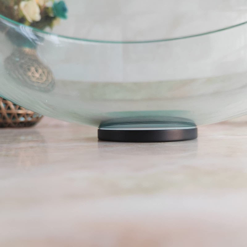ROLYA Solid Metal Glass Vessel Sink Mounting Ring Matte Black
