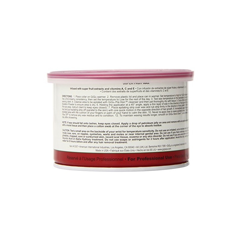 Gigi Super Fruit Wax, Cranberry Plus Pomegranate, 14 Ounce