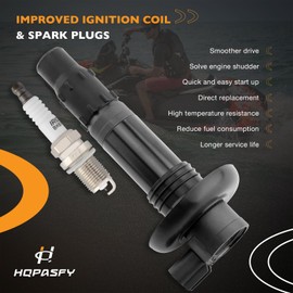 Juego de 3 bujías y bocinas de encendido compatibles con SeaDoo GTX RXP RXT GTI WAKE GTS 130 155 215 255 260 ALL 4-TEC Boats Reemplaza # ‎420664020, 296000307