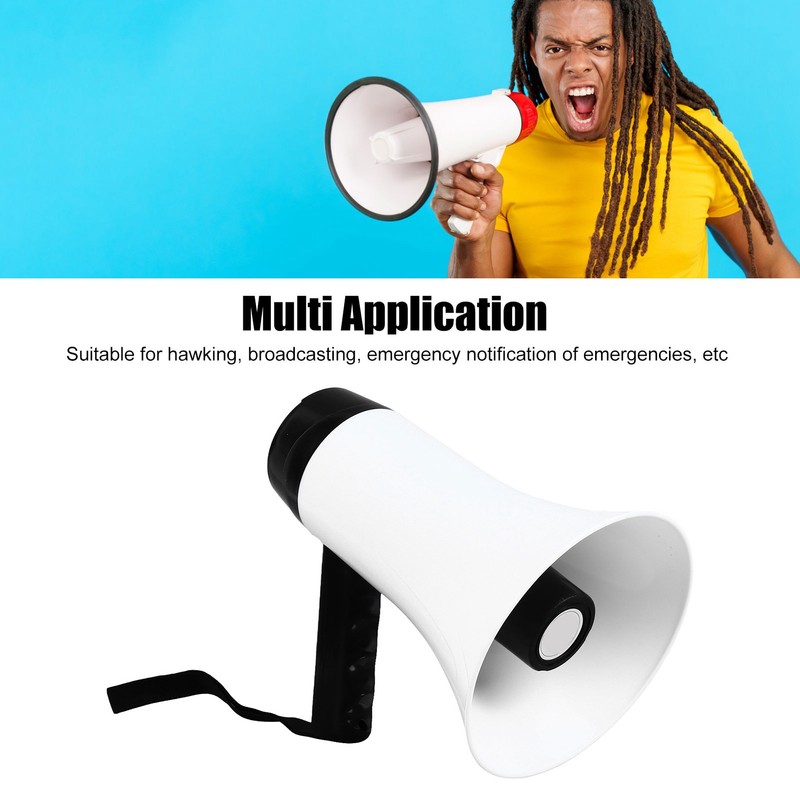 Handheld Megaphone Loud Rechargeable Support Recording Portable Bullhorn for Broadcasting
