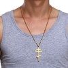 Men's Orthodox Cross Pendant Necklace - Trendy Religious Cross Chain,Hypoallergenic