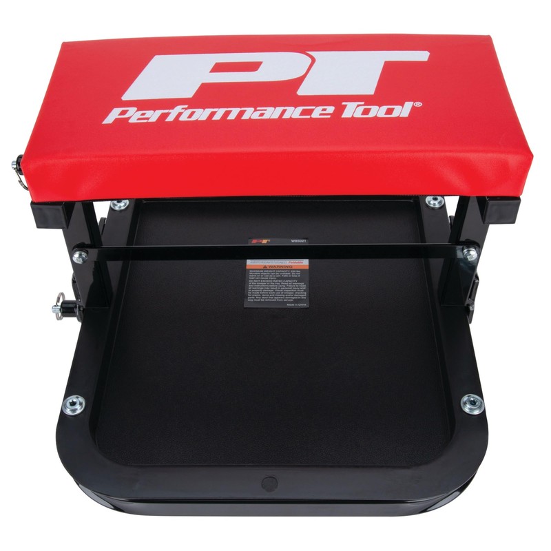 Performance Tool W85021 Folding C-Frame Creeper Rolling Work Seat with