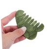 Gatuida 2pcs Natural Jade Scalp Massage Comb Multi Functional Facial