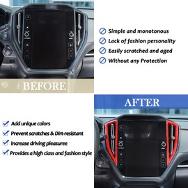 Daeiclru Center Console Side Air Outlet Cover Trim Fit for Subaru WRX 2021-2023, ABS Air Conditioning Vent Outlet Trim Frame Interior Accessories (Center Console Air Outlet, Red)