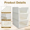 FHDUSRYO 7Pcs Large Stackable Wardrobe Storage Organizer, Foldable Storage Box