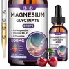 Magnesium Glycinate Liquid Drops 500mg, with Vitamin B6, Ashwagandha, L