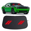 Windshield Sun Shade for Dodge Challenger 2015-2024, 300T Silver Sun