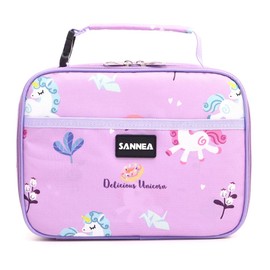 Insulated Lunch Bag for Children/Teens/Kids - Lunch Box for Daily Office Work School Outdoor Activities - Reusable Leakproof Cooler Bag Picnic Zipper Organizer-Purple