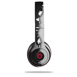 WraptorSkinz Skin Compatible with Beats Solo 4, Solo 3 and Solo 2 Wireless Headphones - Ripped Colors Black Gray - Decal Vinyl Wrap (Headphones NOT Included)