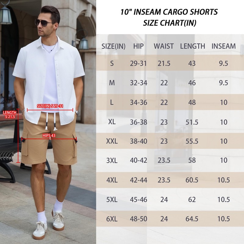 APTRO Men's Cargo Shorts Outdoor Summer Shorts Leisure Cotton Work