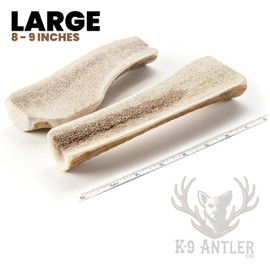 K-9 Antler Co. Elk Antlers for Dogs – Large Split, Durable Chew, USA Sourced, Naturally Shed & Ethically Harvested.