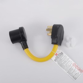 ZOVAYA Dryer Charger Adapter NEMA 14-30P to 10-30R EV/RV Charger Adapter. 30 Amp 4 Prong to 3 Prong Heavy Duty Welder Adapter Connector.125/250V STW 10/4.ETL Listed