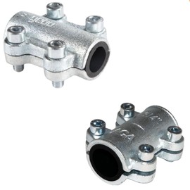Malleable Iron Repair Clamp Sealing Clamp GEBO/AGAFLEX – 3/8 Inch to 2 Inch (2 Inch)