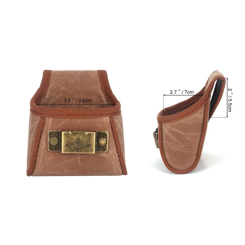 TOURBON Wax Canvas Nail Pouch Carpenters Tool Bag Tape Measures