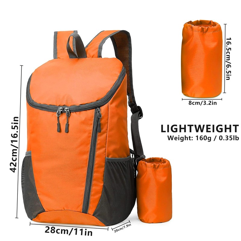 Yoolly Lightweight Foldable Backpack, Small Hiking Rucksack, Waterproof Packable Backpack