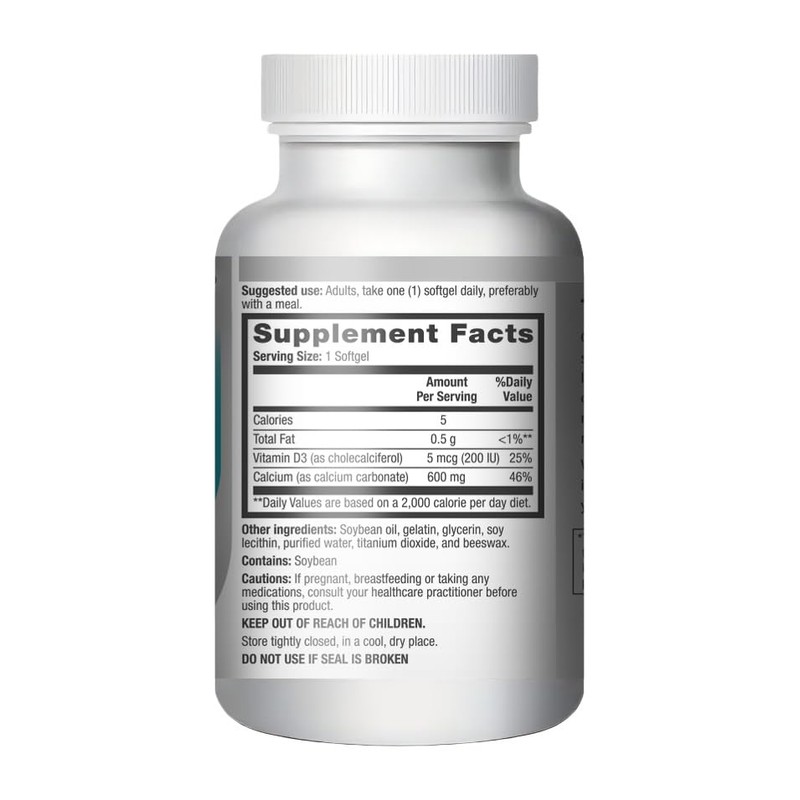 Emulsified Calcium 600mg per Serving, 100 softgels