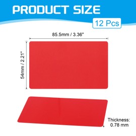 PATIKIL Blank PVC Cards, 12 Pack Inkjet Plastic ID Card CR80 30 MIL White Printable Business Cards, Waterproof Double Sided Printing for Photo ID Badge Inkjet Printers Glossy, Red