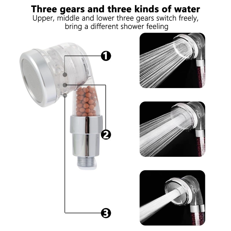 Socila Clear Sprayer Head 3 Function With Filter For Shampoo