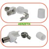 AERZETIX - C69582-Set of 4 Plugs, RF RF Antenna Plug