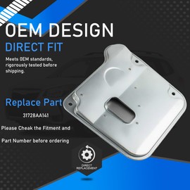 YzusGomumu Automatic Transmission Filter Oil Pan Gasket Kit Replacement Compatible With 2012-2016 Subaru Forester XV Crosstrek Impreza Legacy Outback Transmission Filter Kit Replaces 31728AA141