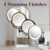 JERDON Wall-Mounted Makeup Mirror with 5X Magnification - Chrome Makeup