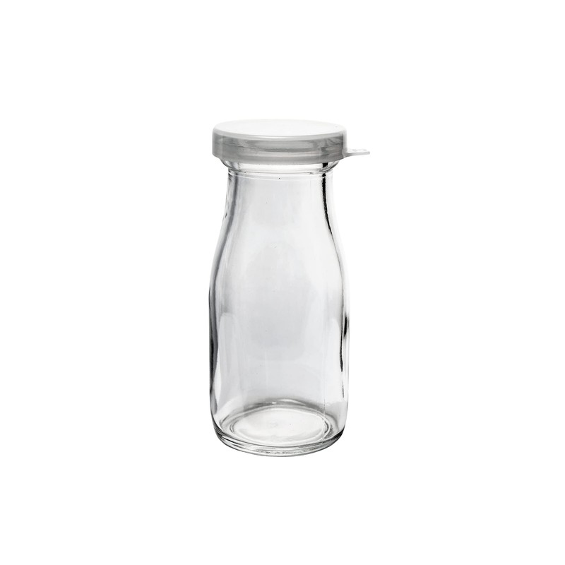 The Dairy Shoppe Glass Milk Bottle, Heavy Glass with Extra