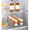 LECINAL Egg Holder for Fridge,Stackable 1-4 Tiers Container,Auto Rolling Fridge