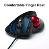 Sanwa Wired Ergonomic Trackball Mouse, Programmable Roller Ball Mice, Tilt