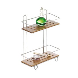 Axentia Bonja 282091 Wall-Mounted Shelving Unit with 2 Shelves 26.5 x 11 x 32 cm