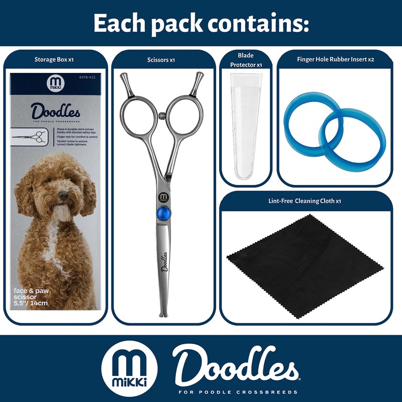 Mikki Doodle Dog Puppy Face and Paw Scissors Sharp and