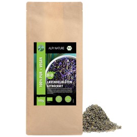Organic Dried Lavender 500g 1.1 lb by Alpi Nature, Whole Dried Lavender Flowers, Loose Lavender Tea
