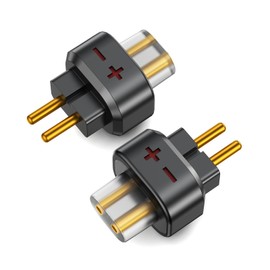 okcsc QDC to 0.78 2 Pin Male Adaptor Work for 0.78/0.75 2 Pin Cable Connected with SHUOER CONDUCTOR/SINGER/SOLOIST/EJ07/TAPE PRO/KZ:BA10/AS10/ZS10/ZSR/ZST/ED12/ES3/ES4/IM2 Black