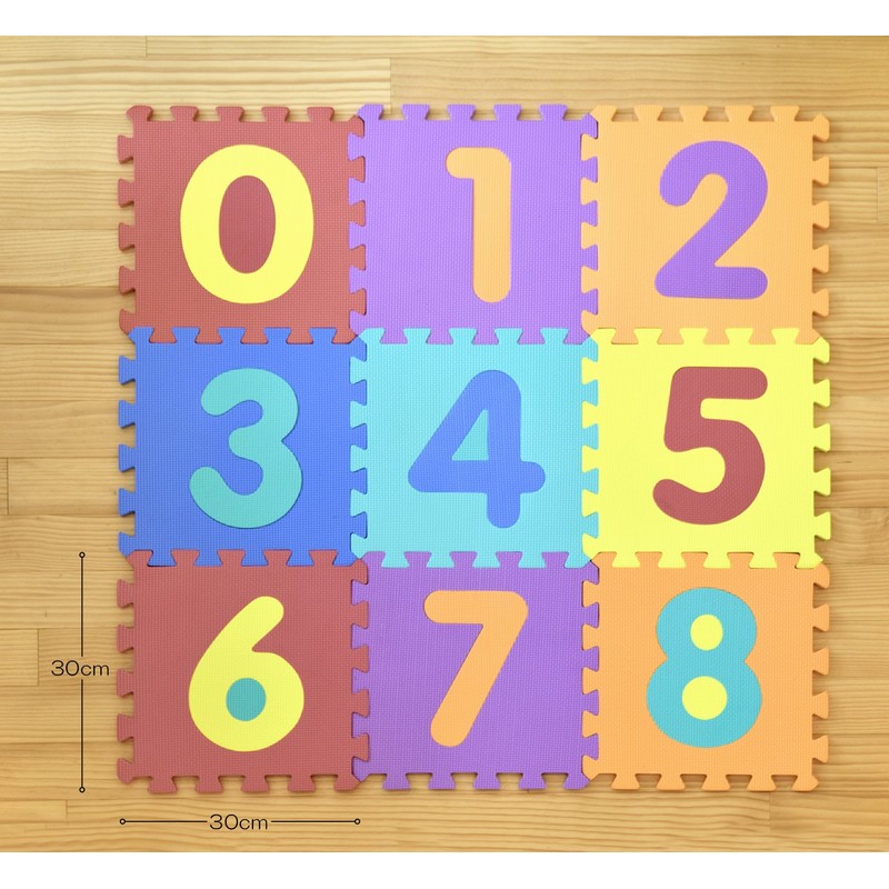 27-061 Extra Thick EVA Puzzle Mat, Number Series, Floor Heating