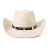 Lanzom Women Men Classic Felt Wide Brim Western Cowboy Cowgirl
