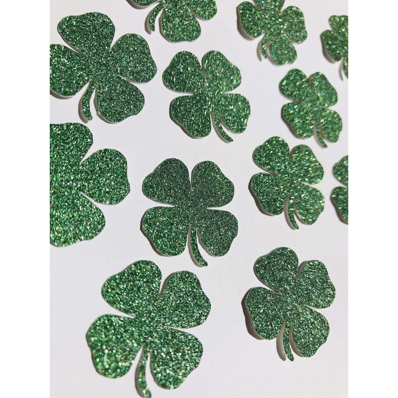 50 x Green Lucky Four Leaf Clover Table Confetti/Scatter, St.