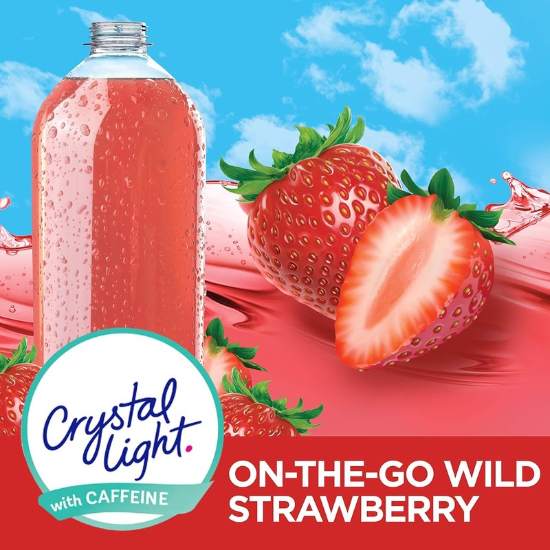 Crystal Light On The Go Wild Strawberry Energy Drink Mix-