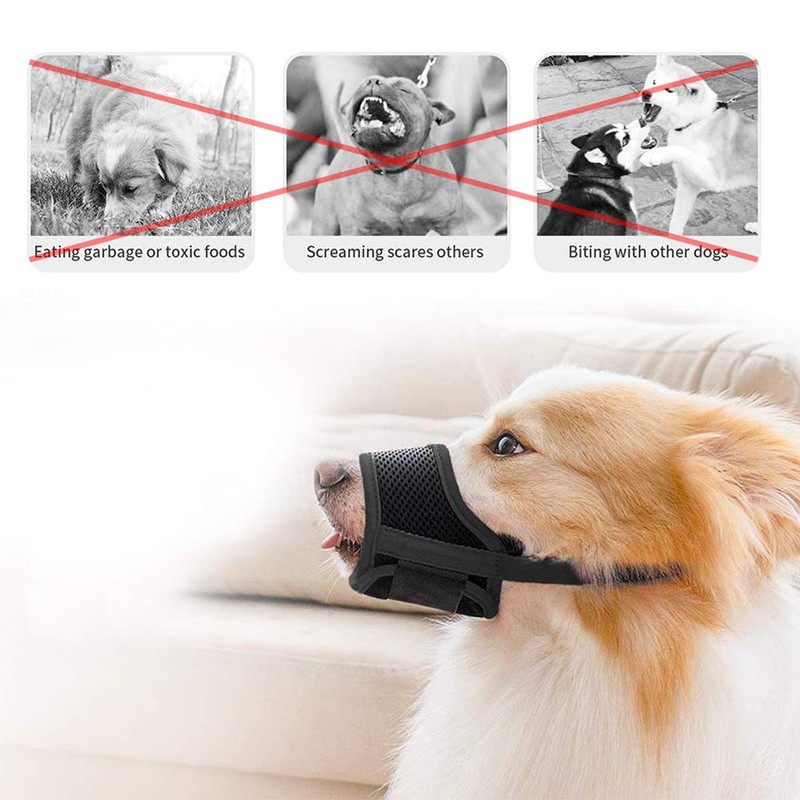Homkeen Dog Muzzle Soft Dog Muzzle Prevent Biting Barking Chewing