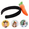 Gatuida 2pcs Plush Carrot Headband Realistic Vegetable Headdress for Easter