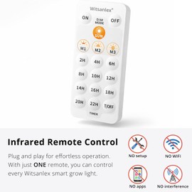 Smart LED Grow Light for Indoor Plants, Programmable Timer and Dim