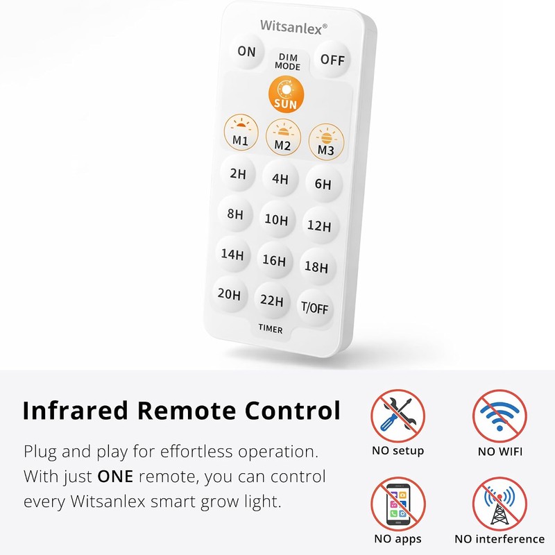 Smart LED Grow Light for Indoor Plants, Programmable Timer and
