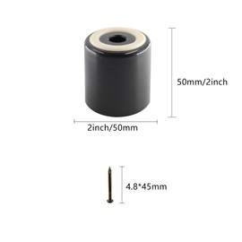 AUXBC 2 Inch Furniture Feet Riser Floor Protectors with Rubber Grip, 2" Wide x 2" Height Round Non-Slip Furniture Legs Sofa Legs Plastic Feet Table Lift, 4pcs