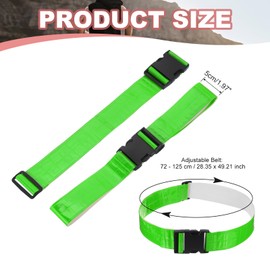 PATIKIL Reflective Belt, High Visibility Running Belt High Visibility Grow Belt Adjustable Safety Gear for Men Women Walking Cycling Motorcycling, Green