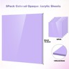 Adrattnay Purple Acrylic Sheets 1/8 Thick, 5Pcs 6 x 6in