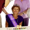 YARIEW Purple Crown + 70th Celebration Sash, Pearl Pin, and