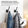 Ruiziiz Towel Hooks-Coat Robe Hooks-Heavy Duty Metal Double Bathrobe Hook-Black