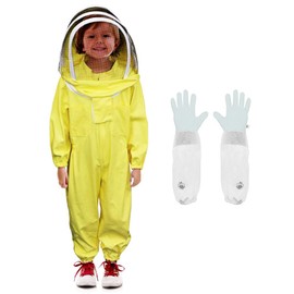 Luwint Kids Full Body Ventilated Beekeeping Suits - Cotton Bee Beekeeper Suit for Children (4.26ft Height)