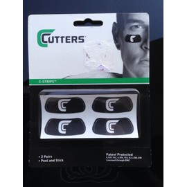 Cutters Football C-Strips Black And White (2 Pair) Eye Black Strips BB4