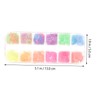 Healeved Nail Art Sequins Fluorescent Glitter Decor for Kawaii Manicure