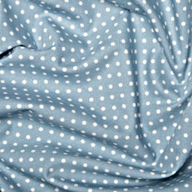 100% Cotton 3mm Polka Dot * Rose & Hubble * Superior Poplin Fabric in 40 Colours (Pale Blue) (ONE METRE)