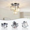PAUFUL Semi Flush Mount Ceiling Light,3-Light Modern Close to Ceiling